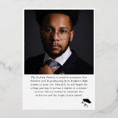 Modern Script Foto Afstuderen Hoge School Folie Uitnodiging (Achterkant)