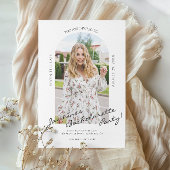 modern script foto bachelorette uitnodiging