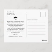 Modern Script Foto Boog Afstudeer Bedankt Briefkaart (Achterkant)