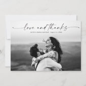 Modern Script Foto Bruiloft Liefde en Bedankt (Voorkant)