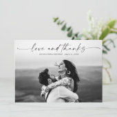 Modern Script Foto Bruiloft Liefde en Bedankt (Staand voorkant)