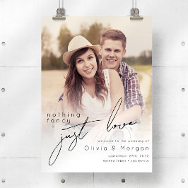 Modern Script Foto Bruiloft Welkom Bord Poster