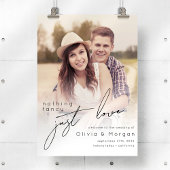 Modern Script Foto Bruiloft Welkom Bord Poster