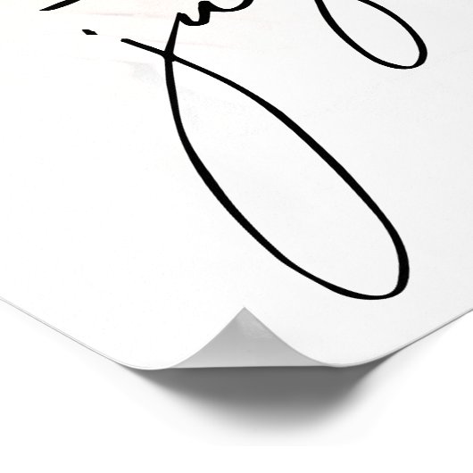 Modern Script Foto Bruiloft Welkom Bord Poster (Hoek)