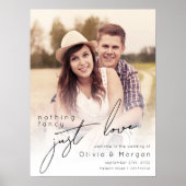 Modern Script Foto Bruiloft Welkom Bord Poster (Voorkant)