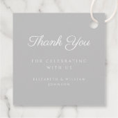 Modern Script Foto Doop Dank Je  Bedankjes Labels (Achterkant)