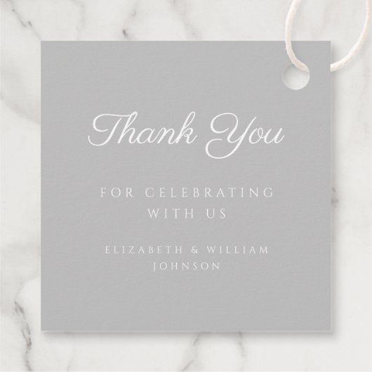 Modern Script Foto Doop Dank Je  Bedankjes Labels (Achterkant)