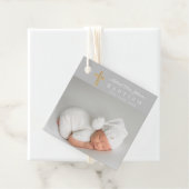 Modern Script Foto Doop Dank Je  Bedankjes Labels (In situ)