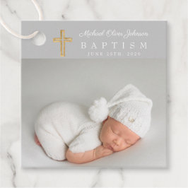 Modern Script Foto Doop Dank Je  Bedankjes Labels