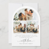 Modern Script Foto Familie Kerst Kaart (Achterkant)