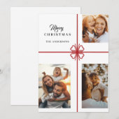 Modern Script Foto Kerstkaarten Feestdagen Feestdagenkaart (Voorkant / Achterkant)