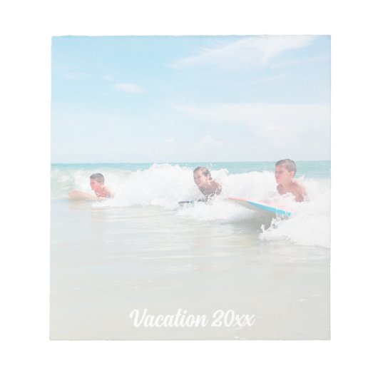 Modern script + foto notitieblok (Voorkant)