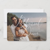 Modern Script Foto Overlay repetitie diner Kaart (Voorkant)