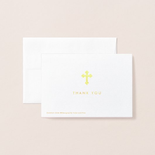 Modern script | Foto Roze Doop Dank u | Folie Kaarten (Met envelop)