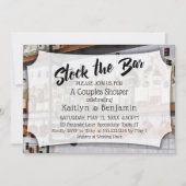 Modern Script, Foto Stock de Bar Couples Douche Kaart (Voorkant)
