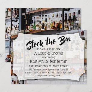 Modern Script, Foto Stock de Bar Couples Douche Kaart