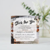 Modern Script, Foto Stock de Bar Couples Douche Kaart (Staand voorkant)