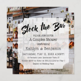 Modern Script, Foto Stock de Bar Couples Douche Kaart
