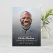 Modern Script Foto Uitvaartprogramma Programmakaart (Staand voorkant)