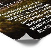 Modern script foto Wedding Seating Chart Poster (Hoek)