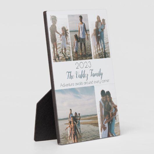 Modern Script Fotocollage Family Memory Keepsake Fotoplaat (Zijkant)