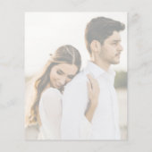 Modern script foto's budget bruiloft uitnodiging (Achterkant)