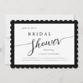 Modern Script Framed Zwart & Wit Vrijgezellenfeest Kaart (Voorkant)