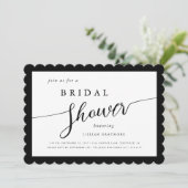 Modern Script Framed Zwart & Wit Vrijgezellenfeest Kaart (Staand voorkant)