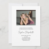 Modern Script Full Photo Graduation Party Kaart (Achterkant)