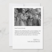 Modern Script Full Photo Wedding Custom Thank You  Bedankkaart (Achterkant)