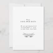 Modern Script Full Photo Wedding Save The Date (Achterkant)
