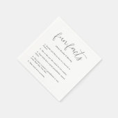 Modern Script Fun Facts Wedding Servet (Hoek)