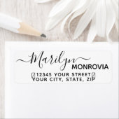 Modern Script Fun Return Address Label (Insitu)