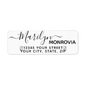 Modern Script Fun Return Address Label (Voorkant)