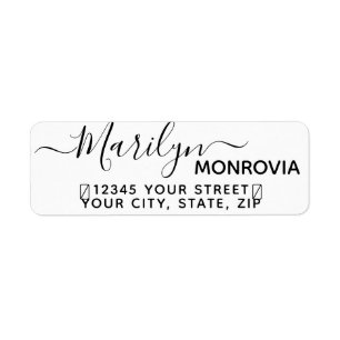 Modern Script Fun Return Address Label
