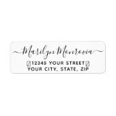Modern Script Fun Return Address Label (Voorkant)