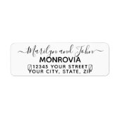 Modern Script Fun Return Address Label (Voorkant)
