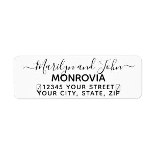 Modern Script Fun Return Address Label