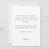 Modern Script Future Mrs. Vrijgezellenfeest Dank u Kaart (Achterkant)