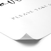 Modern script geeft de voorkeur aan een bruiloft poster (Hoek)