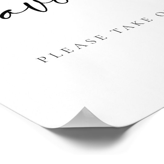 Modern script geeft de voorkeur aan een bruiloft poster (Hoek)