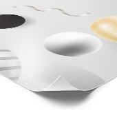 Modern Script Gelukkige Verjaardag Custom Photo Gi Foto Afdruk (Hoek)