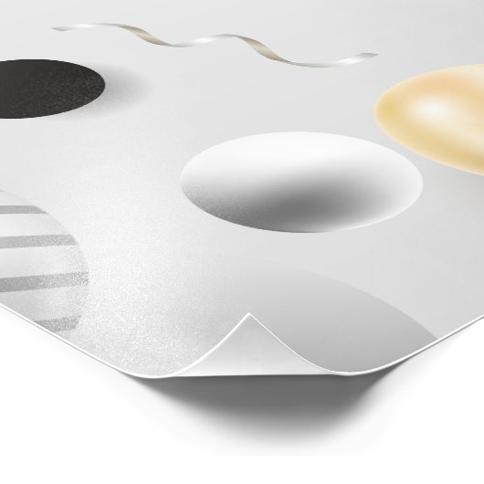 Modern Script Gelukkige Verjaardag Custom Photo Gi Foto Afdruk (Hoek)