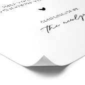 Modern Script Gentlemen Wedding Bathroom Sign Poster (Hoek)