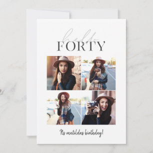 Modern script & geometrische 40e verjaardag multip