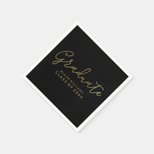 Modern Script gepersonaliseerd Afstuderen Servet (Hoek)