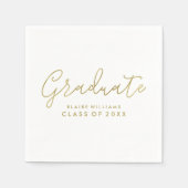 Modern Script gepersonaliseerd Afstuderen Servet (Voorkant)