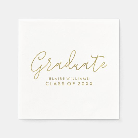 Modern Script gepersonaliseerd Afstuderen Servet (Voorkant)