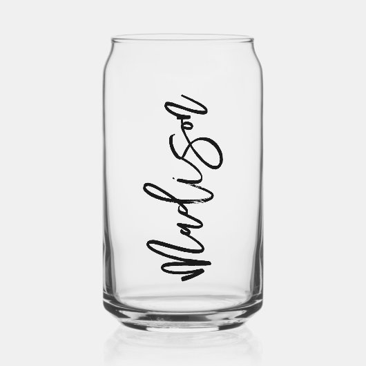 Modern Script gepersonaliseerd bruidsmeisje gesche Blikvorm Glas (Voorkant)