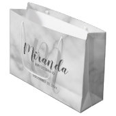 Modern Script gepersonaliseerd bruidsmeisje wit ma Groot Cadeauzakje (Voorkant Gekanteld)